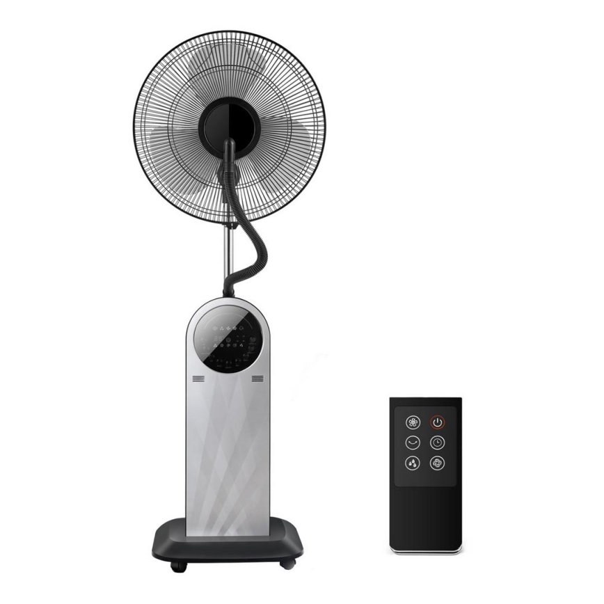 Aigostar - Wentylator podłogowy z efektem mgły MIST 95W/230V + pilot zdalnego sterowania