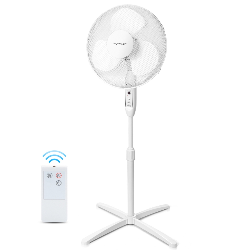 Aigostar - Wentylator stojący 40 W/230 V, średnica 40 cm, biały