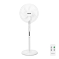 Aigostar - Wentylator stojący 60W/230V biały + pilot do zdalnego sterowania