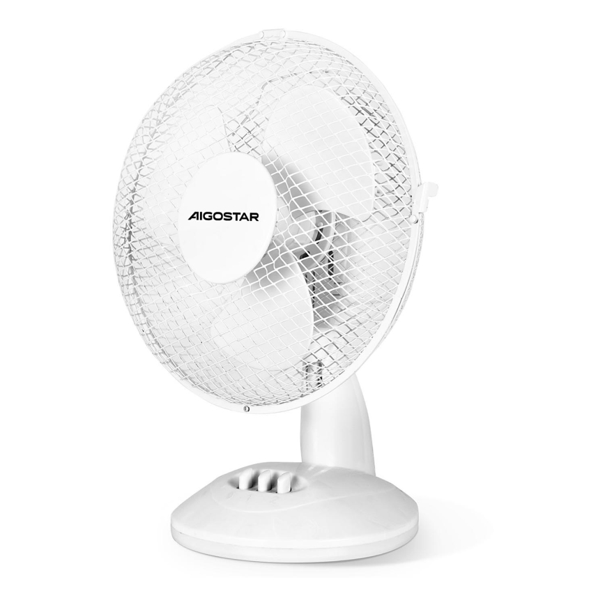 Aigostar - Wentylator stołowy 20W/230V biały