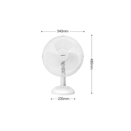 Aigostar - Wentylator stołowy 35W/230V 34 cm biały