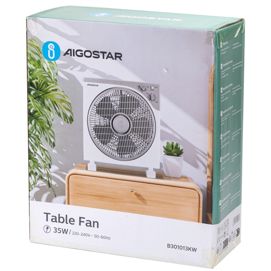 Aigostar - Wentylator stołowy 35W/230V