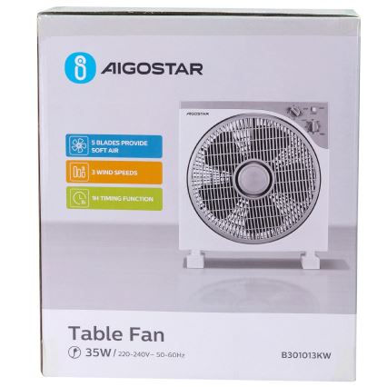 Aigostar - Wentylator stołowy 35W/230V