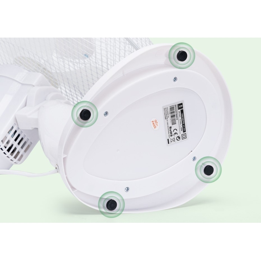 Aigostar - Wentylator stołowy 45W/230V 34 cm biały
