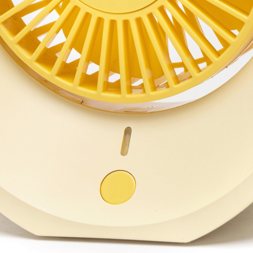 Aigostar - Wentylator stołowy z akumulatorem 3W/5V 1200mAh USB pomarańczowy