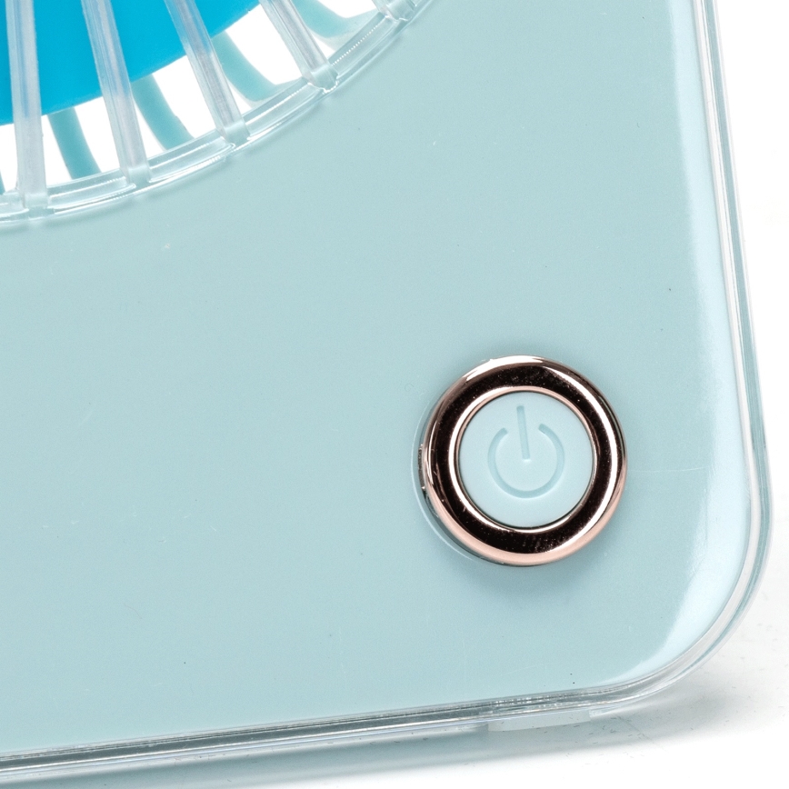 Aigostar - Wentylator stołowy z akumulatorem 5W/5V 3600mAh USB niebieski