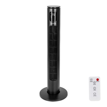 Aigostar - Wentylator wieżowy 50W/230V czarny Wi-Fi + pilot zdalnego sterowania