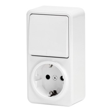 Aigostar - Włącznik domowy 1P z gniazdem 1x10A/250V SCHUKO