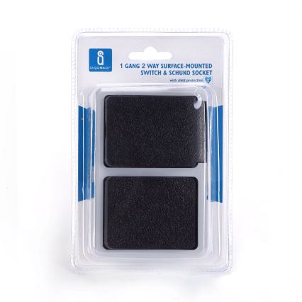 Aigostar - Włącznik zewnętrzny 1P z gniazdkiem 1x16A/250V IP54 SCHUKO