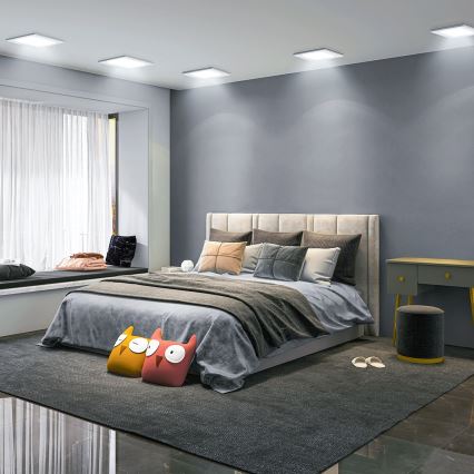 Aigostar - Wpuszczana oprawa sufitowa LED 12W/230V 6500K 17,5x17,5 cm biała