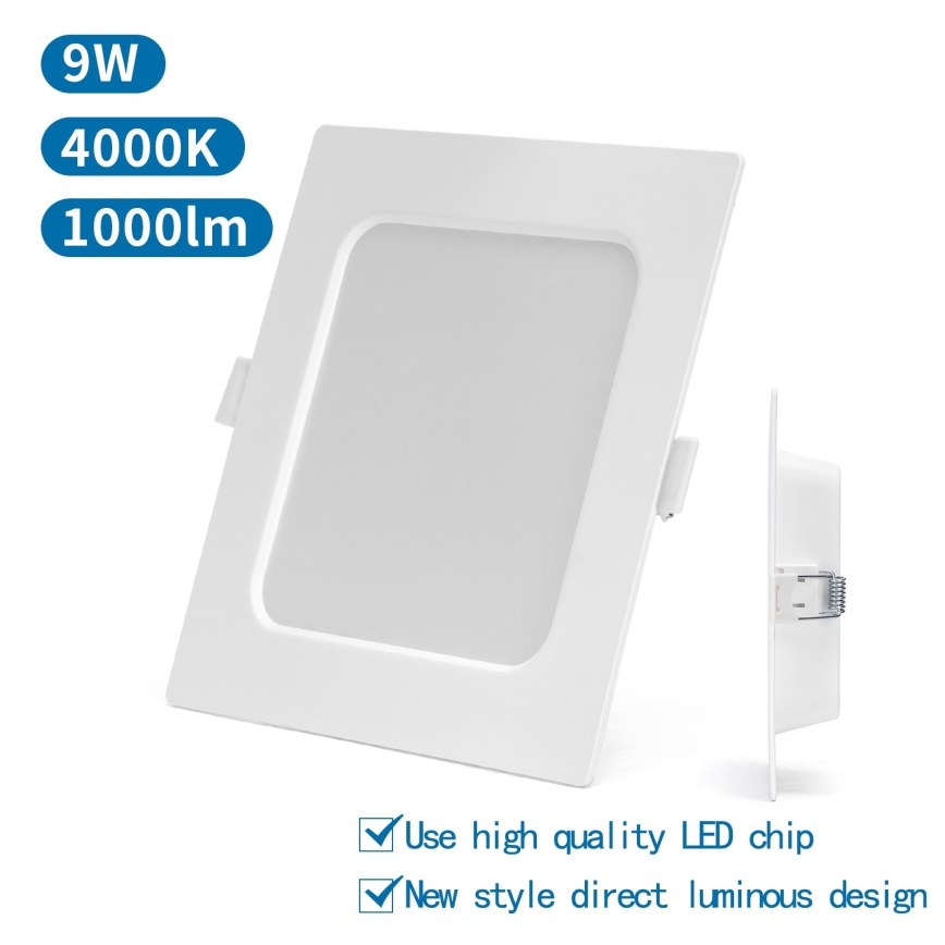 Aigostar - Wpuszczana oprawa sufitowa LED/9W/230V 4000K 14,5x14,5 cm biała