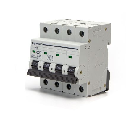 Aigostar - Wyłącznik nadprądowy 4-biegunowy 4P-20A-C 400V