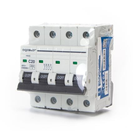 Aigostar - Wyłącznik nadprądowy 4-biegunowy 4P-20A-C 400V