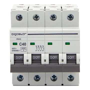 Aigostar - Wyłącznik nadprądowy 4-biegunowy 4P-40A-C 400V