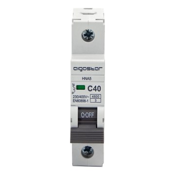 Aigostar - Wyłącznik nadprądowy jednofazowy 1P-40A-C 230-400V