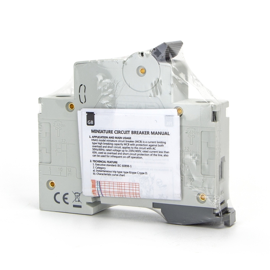 Aigostar - Wyłącznik nadprądowy jednofazowy 1P-40A-C 230-400V