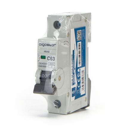 Aigostar - Wyłącznik nadprądowy jednofazowy 1P C 63A 230/400V