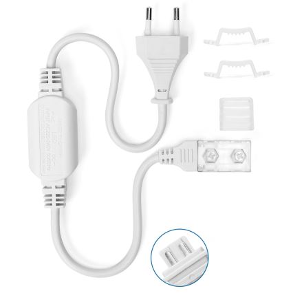 Aigostar - Zasilacz do taśm LED 10 mm 600W/230V biały