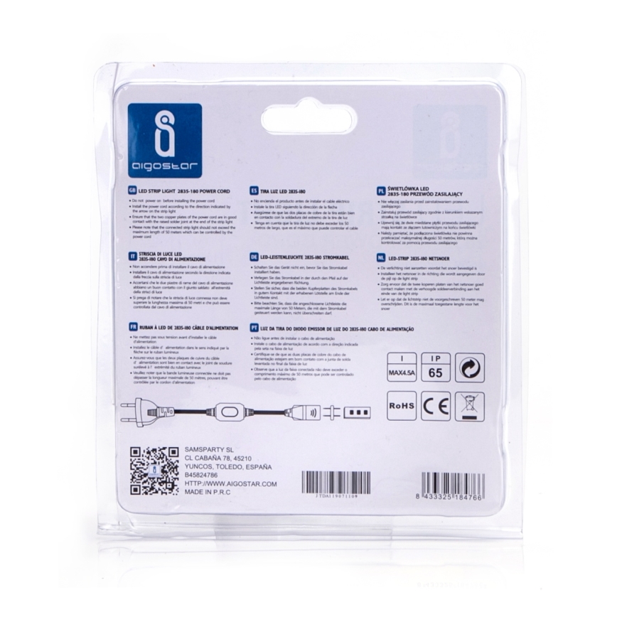 Aigostar - Zasilacz do taśm LED 1000W/230V biały