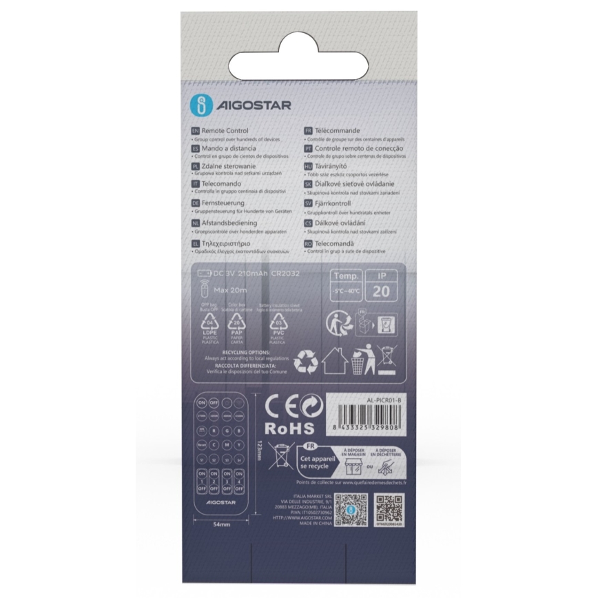 Aigostar - Zdalne sterowanie MESH 1xCR2032