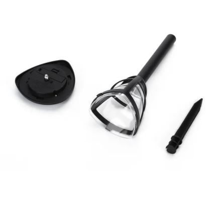 Aigostar - ZESTAW 12x lampa solarna LED/0,06W/2V 33,8 cm 6500K 100 mAh IP44 czarny