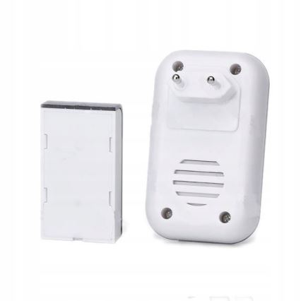Aigostar - ZESTAW 2x Dzwonek bezprzewodowy do kontaktu 230V/12V IP44 biały