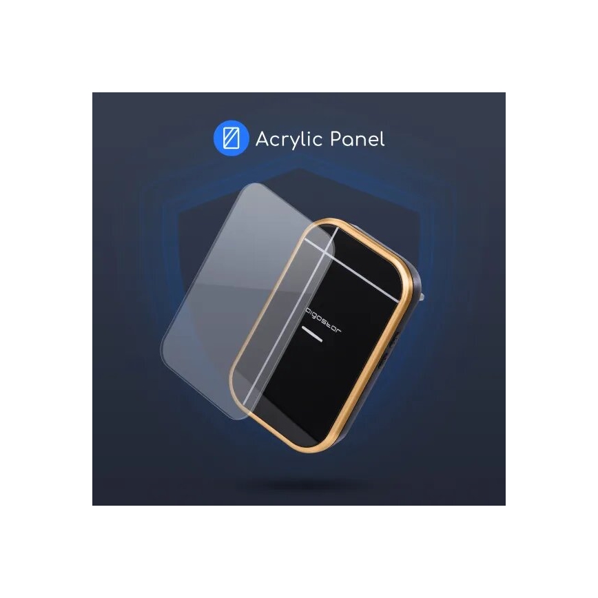 Aigostar - ZESTAW 2x Dzwonek bezprzewodowy do kontaktu 230V/12V IP44 czarny/miedziany