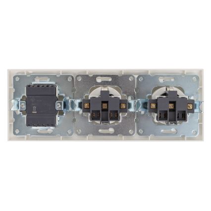 Aigostar - ZESTAW 2x Gniazdko domowe z wyłącznikiem 2x16A/250V SCHUKO