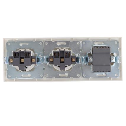 Aigostar - ZESTAW 2x Gniazdko z wyłącznikiem 2x16A/250V SCHUKO