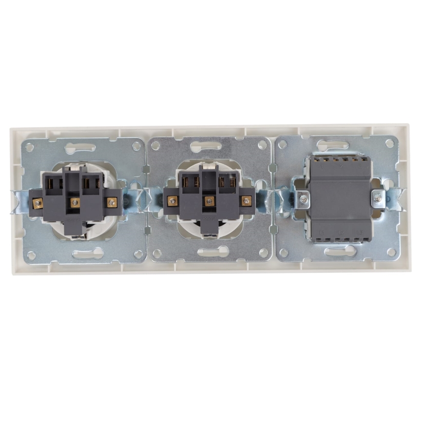 Aigostar - ZESTAW 2x Gniazdko z wyłącznikiem 2x16A/250V SCHUKO