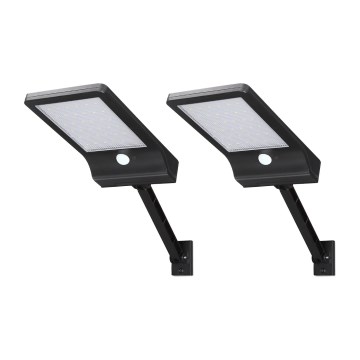 Aigostar - ZESTAW 2x LED lampa solarna uliczna z czujnikiem LED/3W/3,7V 1800 mAh IP44 3000/4000/5000K + zdalne sterowanie