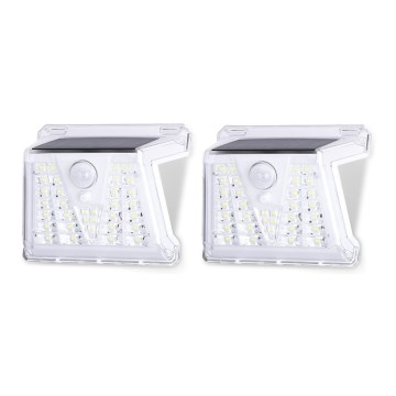 Aigostar - ZESTAW 2x LED Zewnętrzna lampa solarna z czujnikiem LED/1,48W/3,7V IP65 1200 mAh