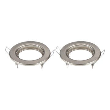 Aigostar - ZESTAW 2x ramka do oprawy wpuszczanej GU10 Ø 8 cm matowy chrom