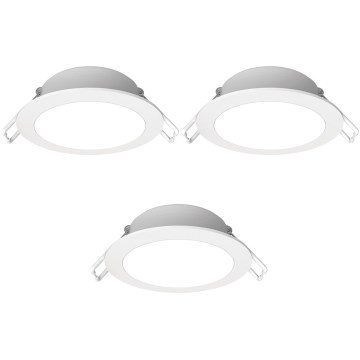 Aigostar - Zestaw 3x LED Kinkiet sufitowy łazienkowy LED/4,8W/230V IP65 biały