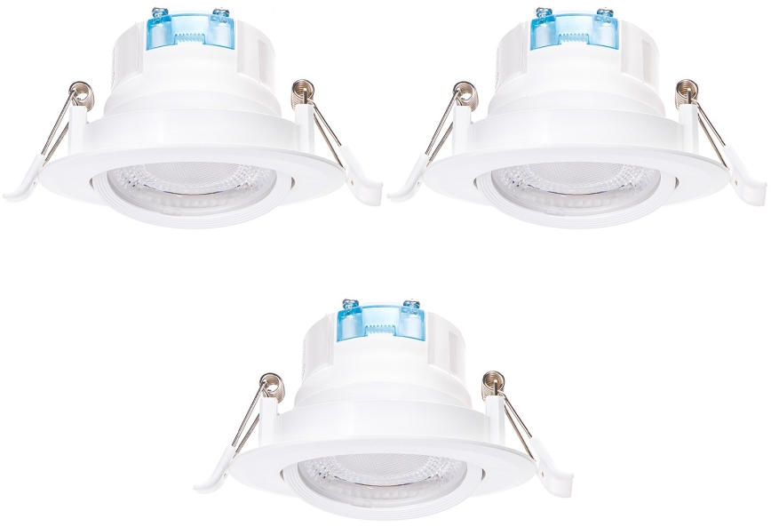 Aigostar - Zestaw 3x LED lampa sufitowa LED/5W/230V 6500K średnica 8,5 cm biała