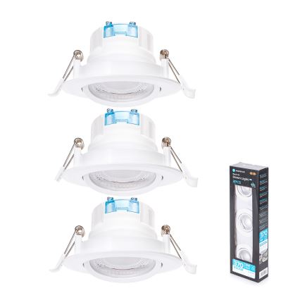 Aigostar - Zestaw 3x LED lampa sufitowa LED/5W/230V 6500K średnica 8,5 cm biała