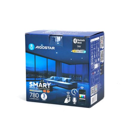 Aigostar - ZESTAW 3x LED Oprawa wpuszczana ściemnialna MESH LED/9W/230V 2700K-6500K śr. 14,5 cm
