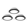 Aigostar - ZESTAW 3x LED Oprawa wpuszczana zewnętrzna LED/4,8W/230V 6500K IP65 czarna