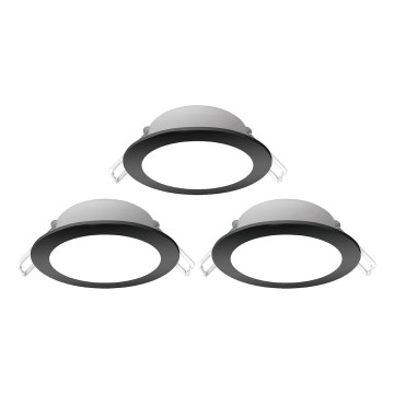 Aigostar - ZESTAW 3x LED Oprawa wpuszczana zewnętrzna LED/4,8W/230V 6500K IP65 czarna