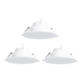 Aigostar - ZESTAW 3x LED RGBW Ściemnialna oprawa wpuszczana MESH LED/9W/230V 2700K-6500K śr. 14,5cm