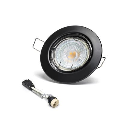 Aigostar - Zestaw 3x opraw wpuszczanych LED 1xGU10/4,5W/230V 3000K czarny