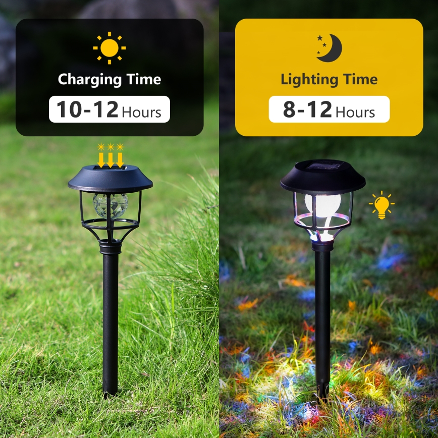 Aigostar - ZESTAW 4x LED RGB Lampa solarna LED/0,2W/2V IP44
