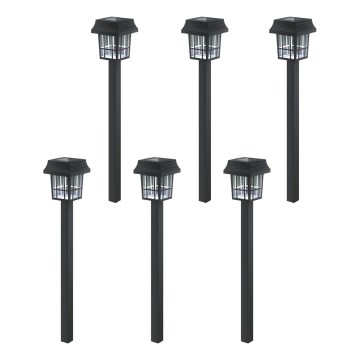 Aigostar - ZESTAW 6x lampa solarna LED/2V 6500K IP44 40 mAh czarna