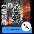 Aigostar - Zewnętrzna choinka świąteczna LED, 205 diod LED, 8 funkcji, 1,8 m, IP44, zimna biel