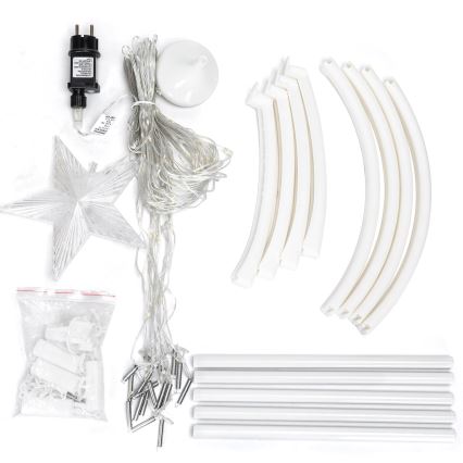 Aigostar - Zewnętrzna dekoracja świąteczna LED/3,6W/230V 180 cm IP44 zimna biała