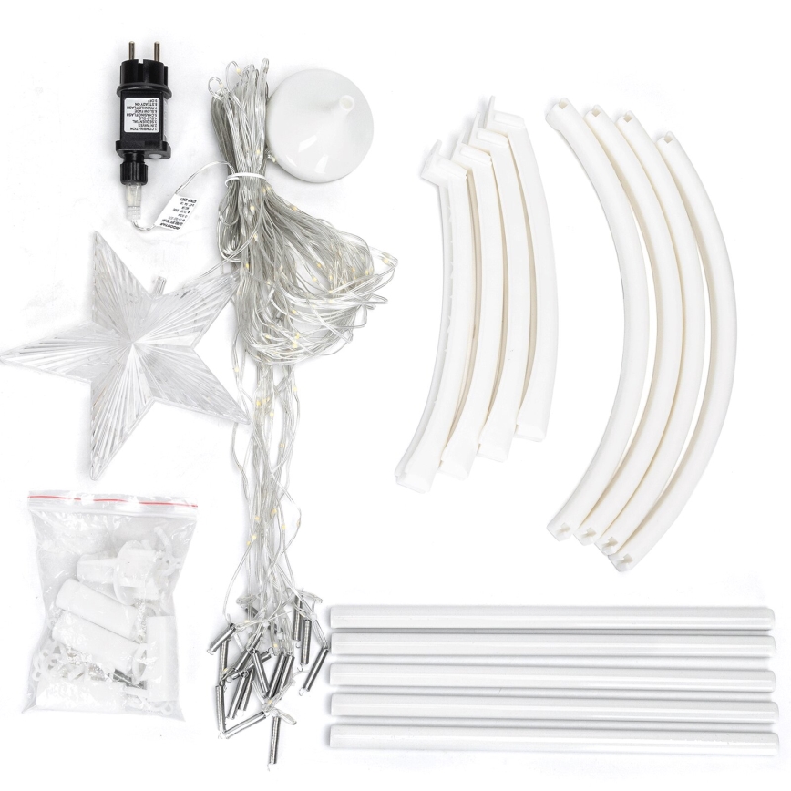 Aigostar - Zewnętrzna dekoracja świąteczna LED/3,6W/230V 180 cm IP44 zimna biała