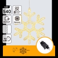 Aigostar - Zewnętrzna dekoracja świąteczna LED 540xLED/6W/230V 43 cm IP44 płatek śniegu, ciepła biel