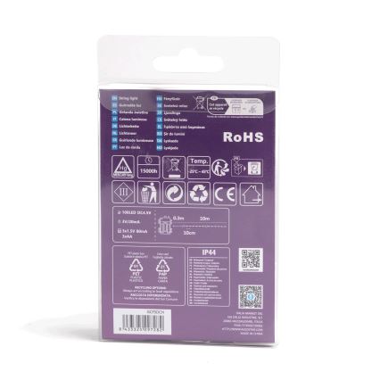 Aigostar - Zewnętrzny łańcuch świetlny 100xLED/8 funkcji/3xAA10,3m IP44 wielokolorowy