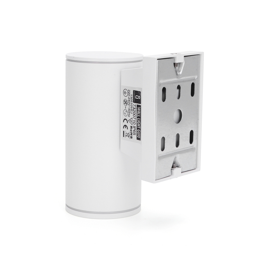 Aigostar - Zewnętrzna lampa ścienna 1xGU10/230V IP65 biała okrągła