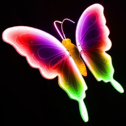 Aigostar - LED Dekoracja zewnętrzna 222xLED/12W/230V 60 cm IP44 motyl/wielokolorowy